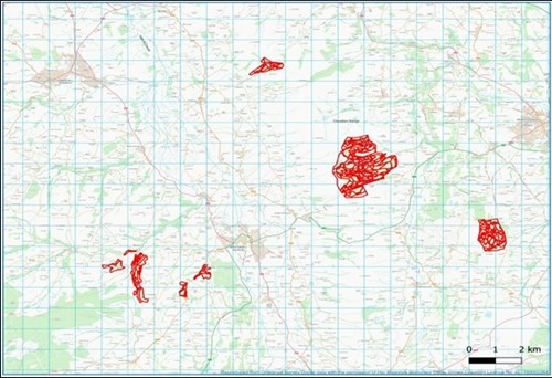 Map lleoliad cynllun adnoddau coedwig Rhuthun