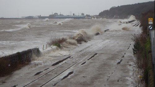 Ffynnongroyw flooding damage in 2015