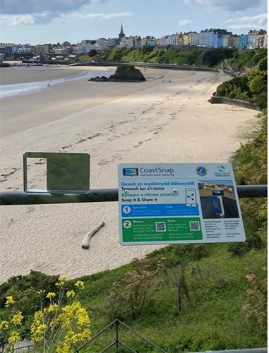 Figure 4: CoastSNAP monitoring cradle at North Beach, Tenby